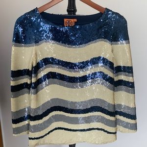 Tory Burch sequin top